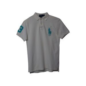 Pre Loved Ralph Lauren Vintage Polo Shirt Classic Fit Short Sleeve Men white